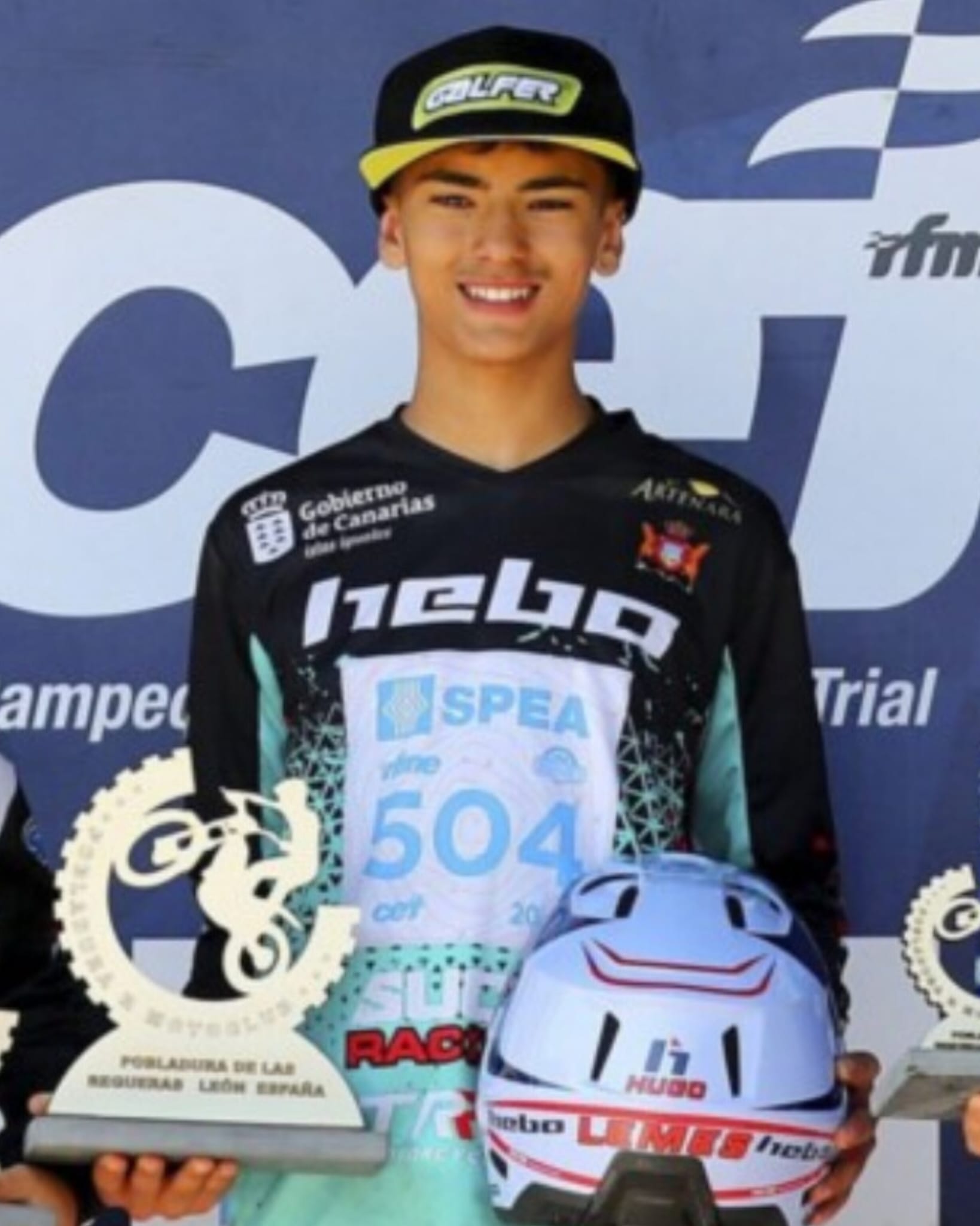 🏆🏍️ ¡Hugo Lemes vuelve a dejar el nombre de Artenara en lo más alto del trial nacional!