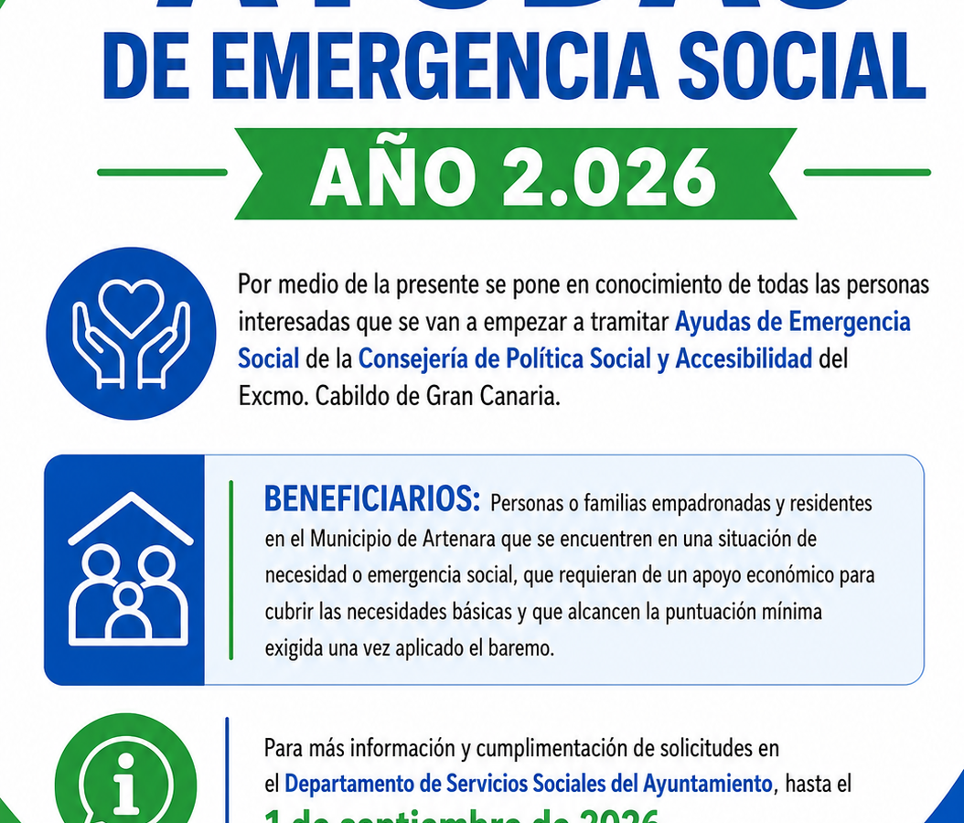 AYUDAS EMERGENCIA SOCIAL 2026 CABILDO DE GRAN CANARIA