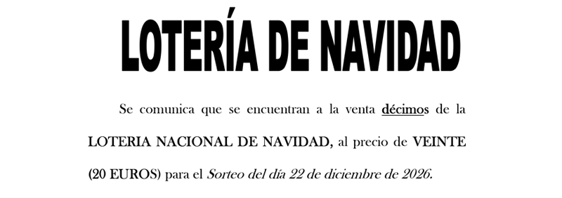 Lotería de Navidad 2026