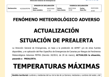 FIN ALERTA TEMPERATURAS MÁXIMAS Y RIESGO DE INCENDIOS 9 Y 10 JULIO 2026