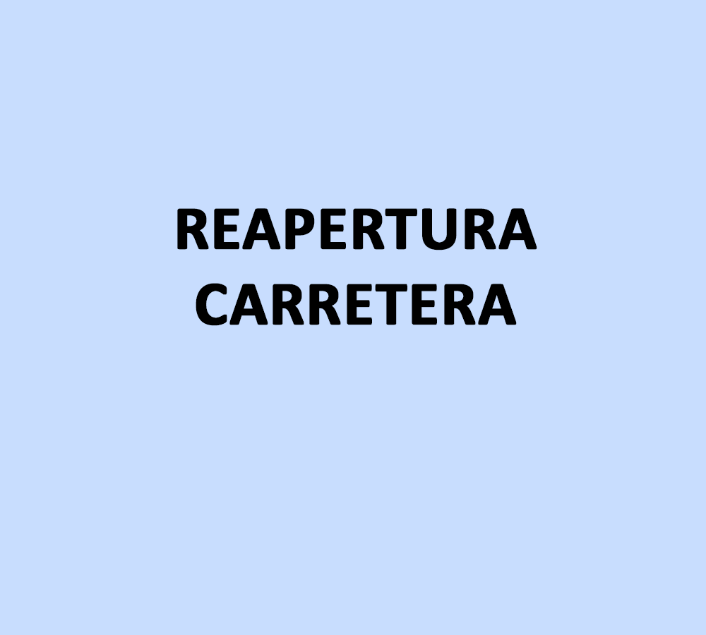 ABIERTO AL TRÁFICO LA CARRETERA DE LAS CUEVAS - CHAJUNCO - 14/08/26