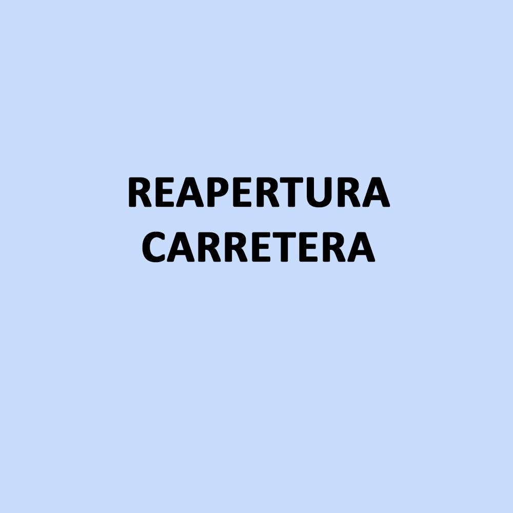 ABIERTO AL TRÁFICO LA CARRETERA DE LAS CUEVAS - CHAJUNCO - 14/08/26